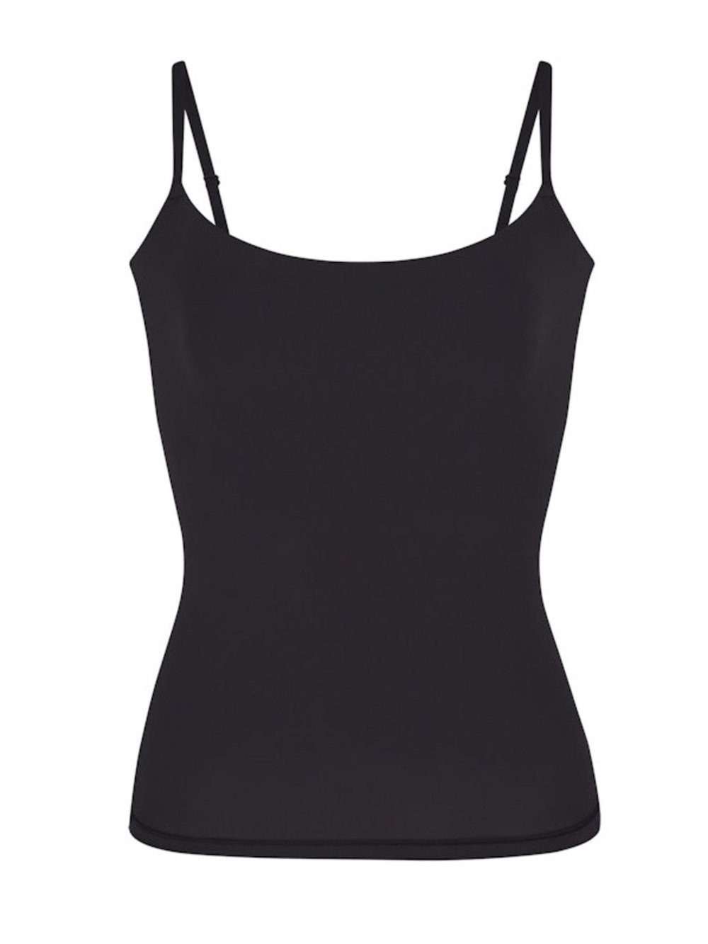 SKIMS Fits Everybody Cami Onyx Black L NWT Shelf Bra Stretch Tank
